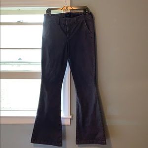 American Eagle BoHo Artist khaki blue flare pants